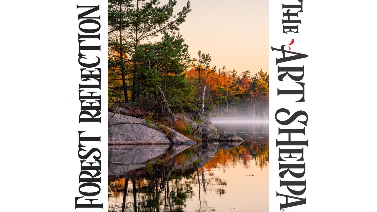 How to paint with Acrylic Fall Lake Reflection LIVE | TheArtSherpa