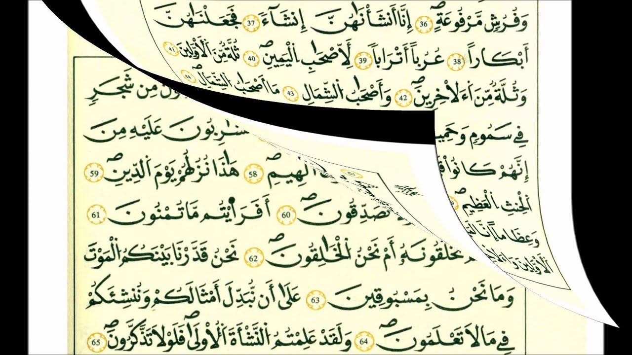 سورة الواقعة-الشيخ علي الحذيفي-رواية قالون