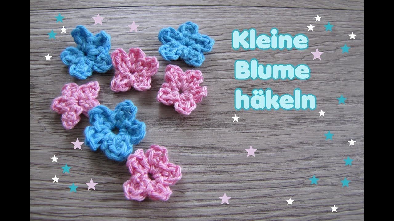 Kleines Mini Blümchen häkeln / Mini Blüte - einfach!