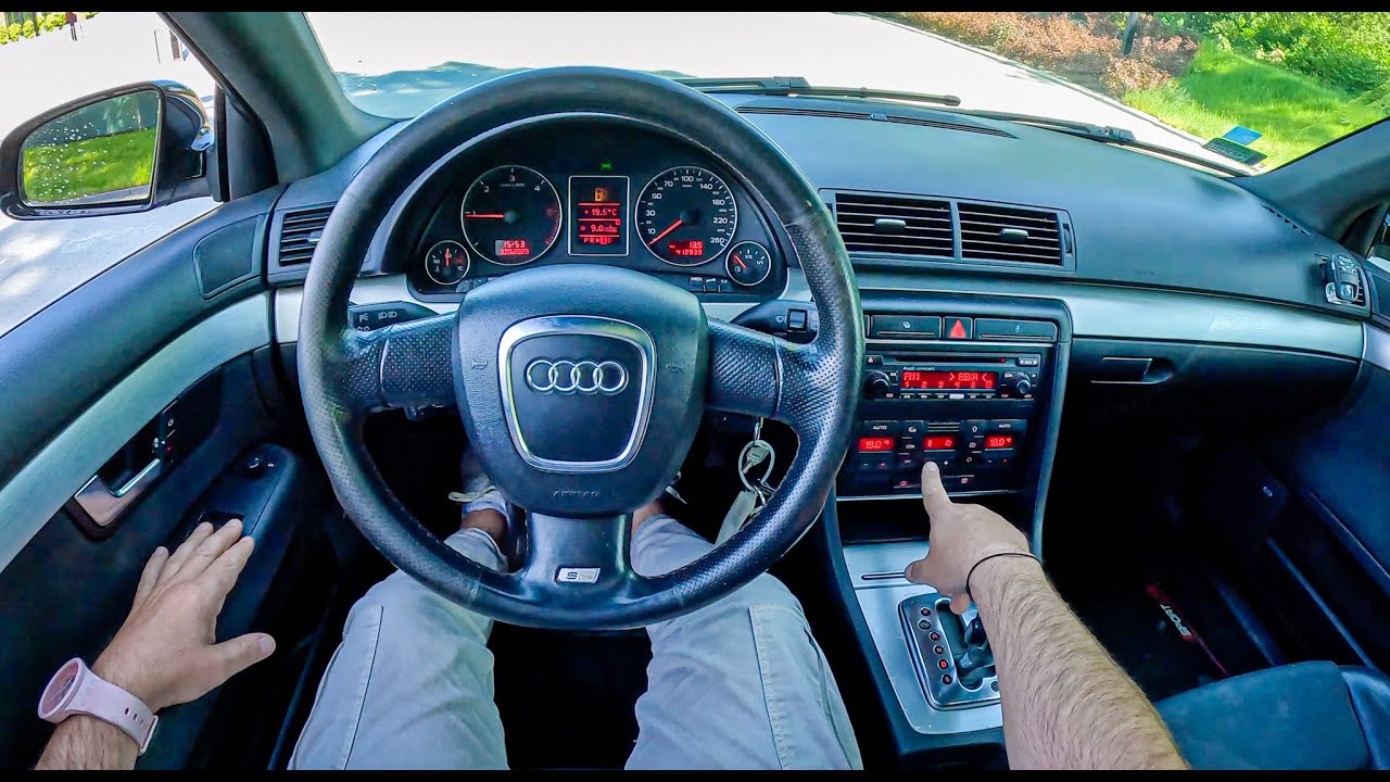 2005 Audi A4 B7 S-Line [2.0 TDI PD 140HP] |0-100| POV Test Drive #1722 Joe Black