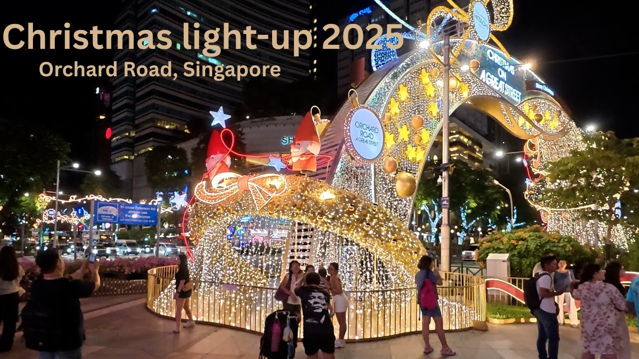 Christmas Light-up 2025, Orchard Road, Singapore #djiosmoaction5pro