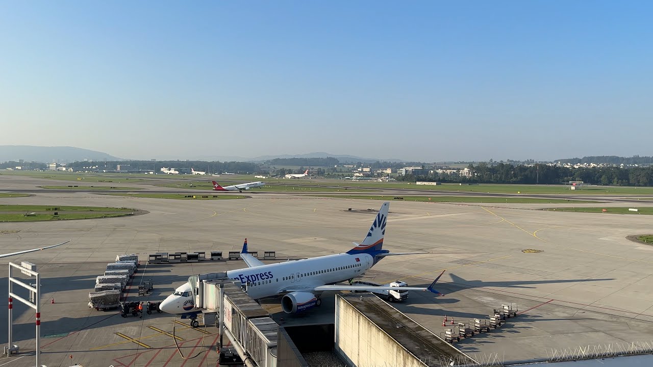 Plane Spotting on the Observation Deck E of Zurich Airport 🇨🇭 Switzerland 2023