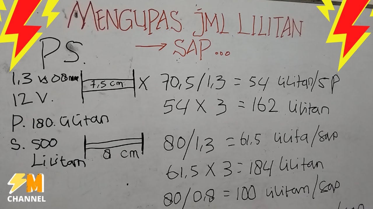 PENDATANG BARU ANTI GAGAL PAHAM... PATOKAN JUMLAH LILITAN/SAP....?
