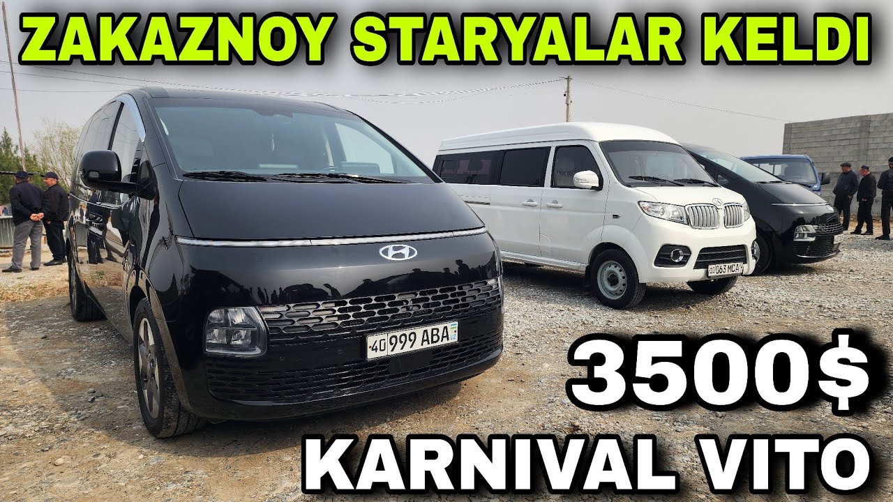 16 MART FARG'ONA MASHINA BOZORIDA HUNDAY STARYA KIA KARNIVAL VITO