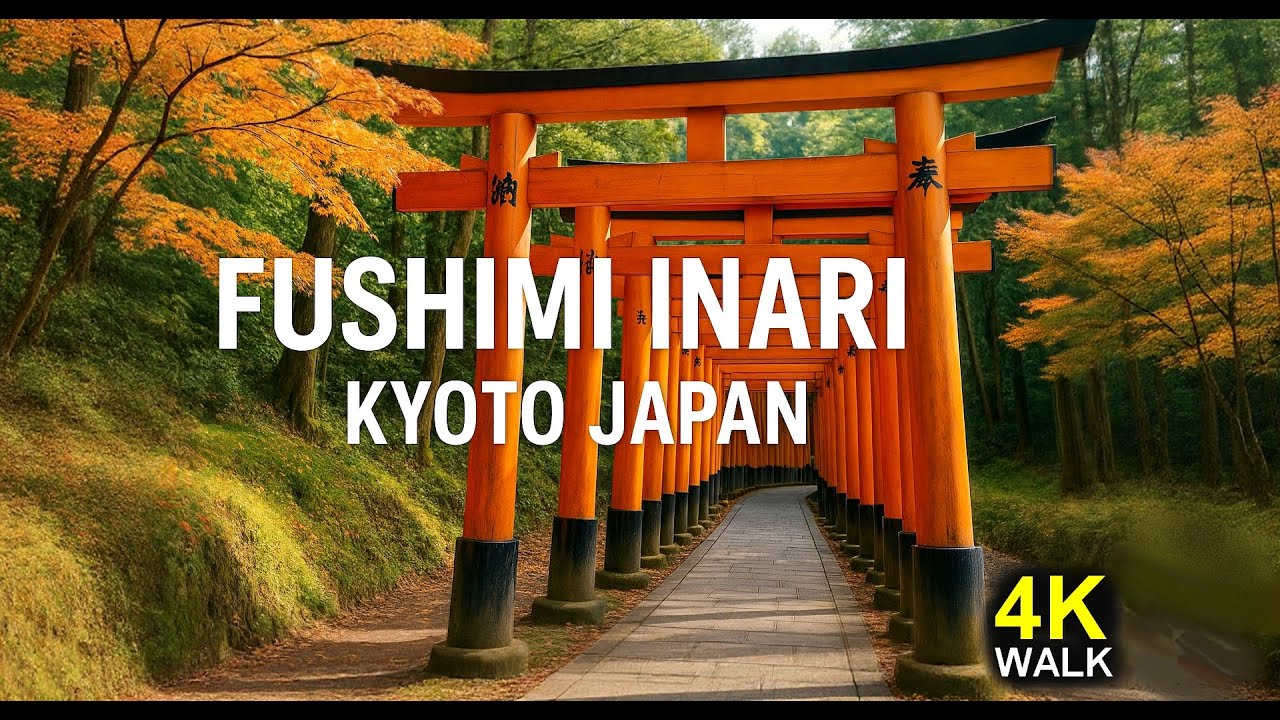 Fushimi Inari 4K Walk | Kyoto Japan 🇯🇵 | Sunny Afternoon at the Iconic Torii Gates