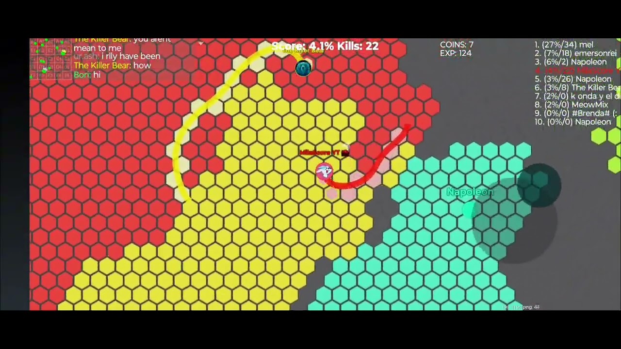 Hexa.IO Mila Vs "The Killer Bear", Who Is a Good Player!!!