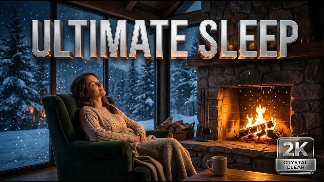 3 Hours of Focus: High-End Cabin Fireplace for Deep Work, Coding & Study 💻 4K ASMR
