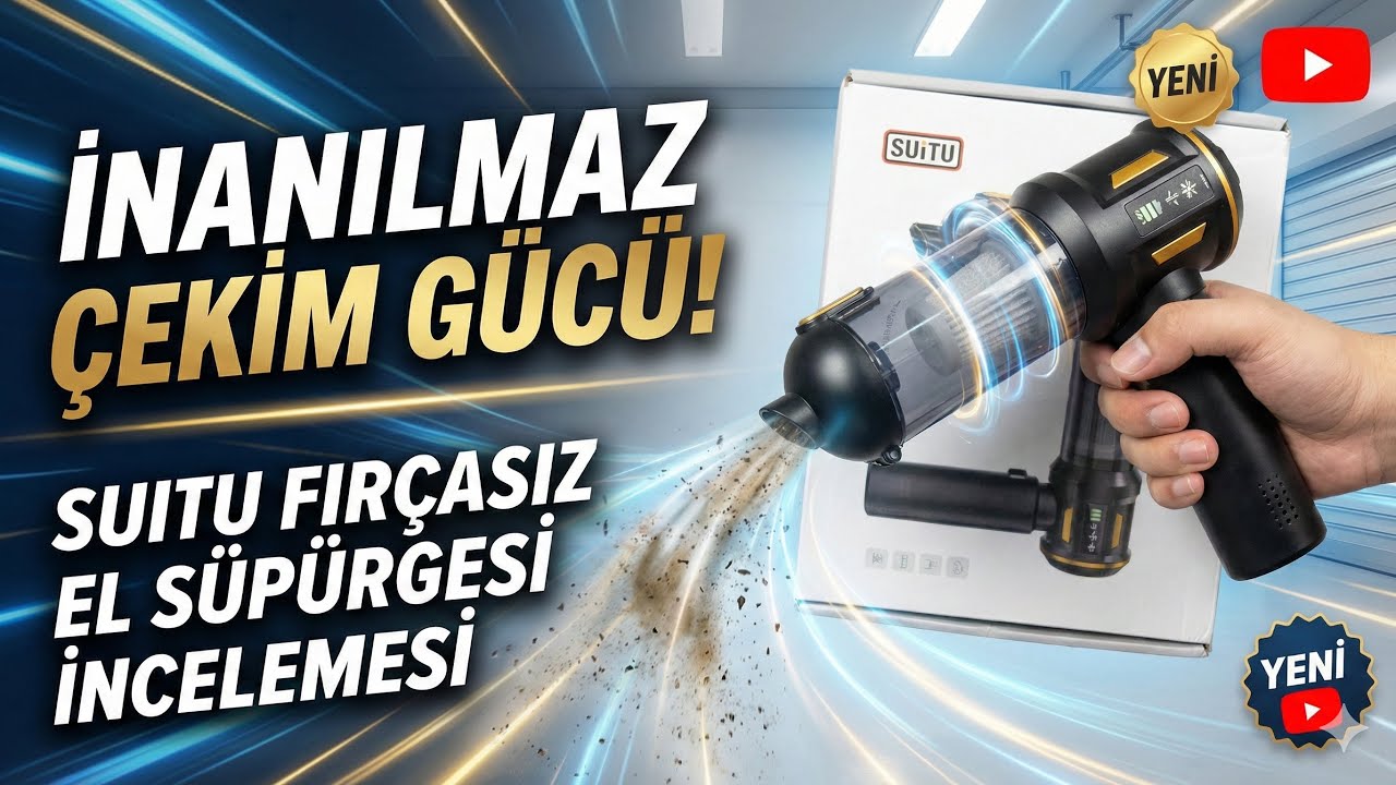 Bu Küçük Canavar Her Şeyi Çekiyor! 😲 | Suitu Araç İçi Mini Süpürge İncelemesi #süpürgevideoları 