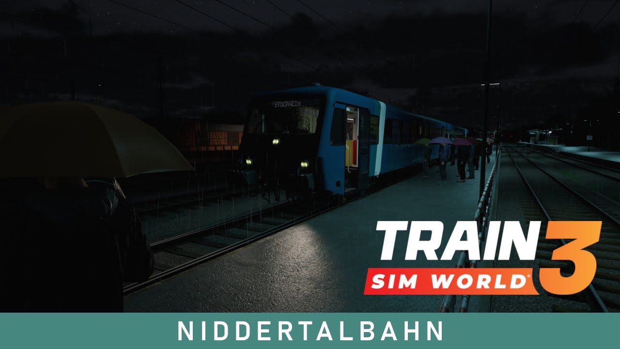 Train Sim World 3 PS5: Niddertalbahn ⛈️ (Stockheim → Bad Vilbel → Stockheim)