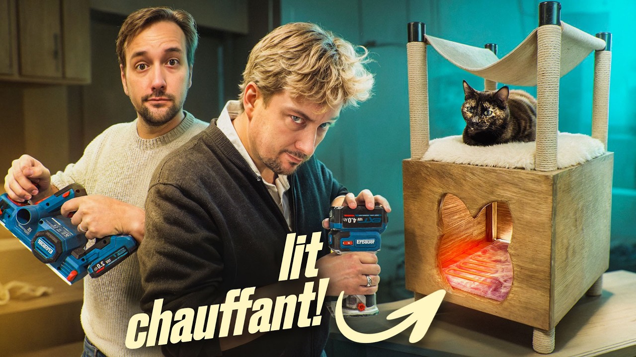 On fabrique l'ARBRE A CHAT le plus LUXUEUX du monde ! (Chauffant & IA)