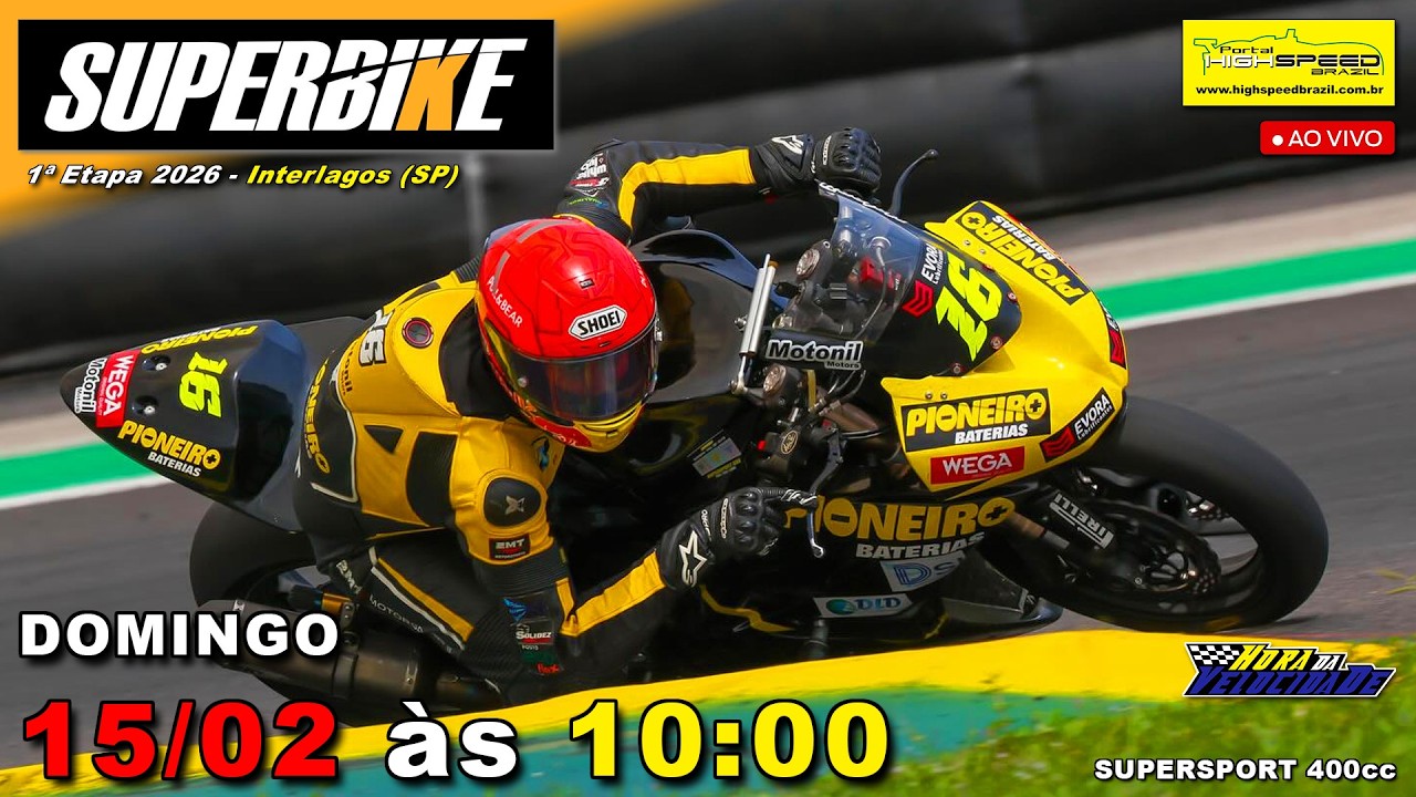 🔴 SUPERBIKE BRASIL | 1ª Etapa 2026 | SuperSport 400cc | Interlagos (SP) | Ao Vivo