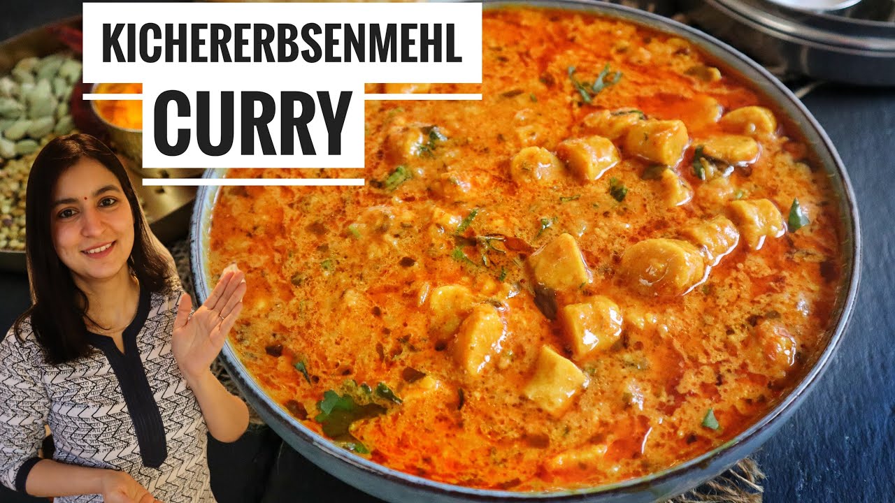Herrliches Curry aus Kichererbsenmehl - Spezialität aus Rajasthan/Gatta Curry - Indisch Kochen