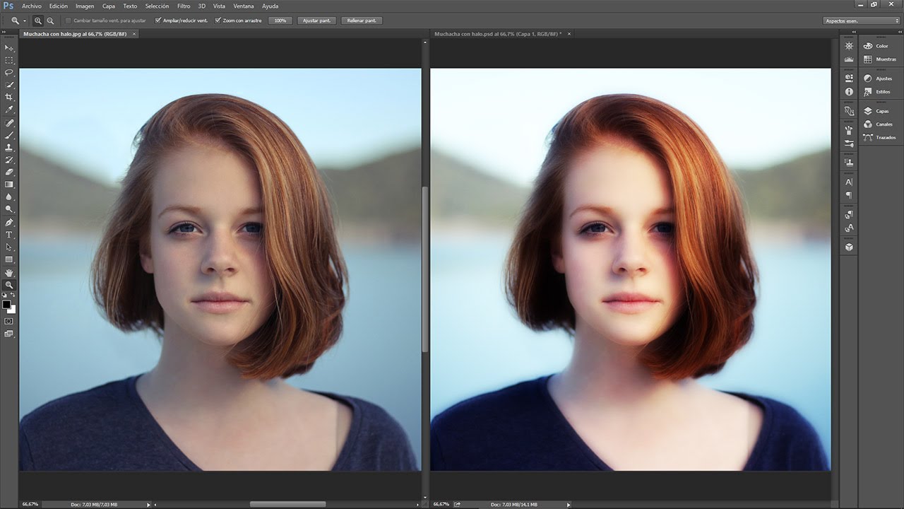 Efecto Luz desenfocada en Photoshop CC