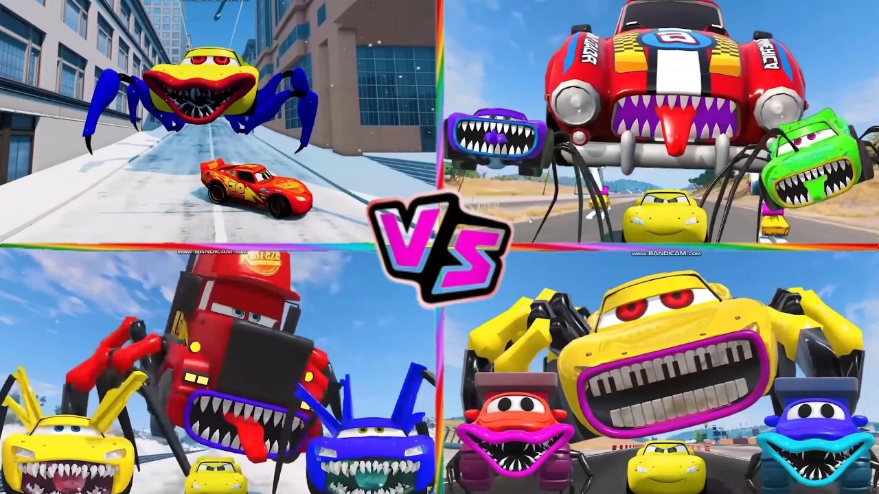 Monster Cars vs Lightning MCQueen - Tiles Hop (COVER) #mcqueen #tileshop #TILES_HOPSUPER