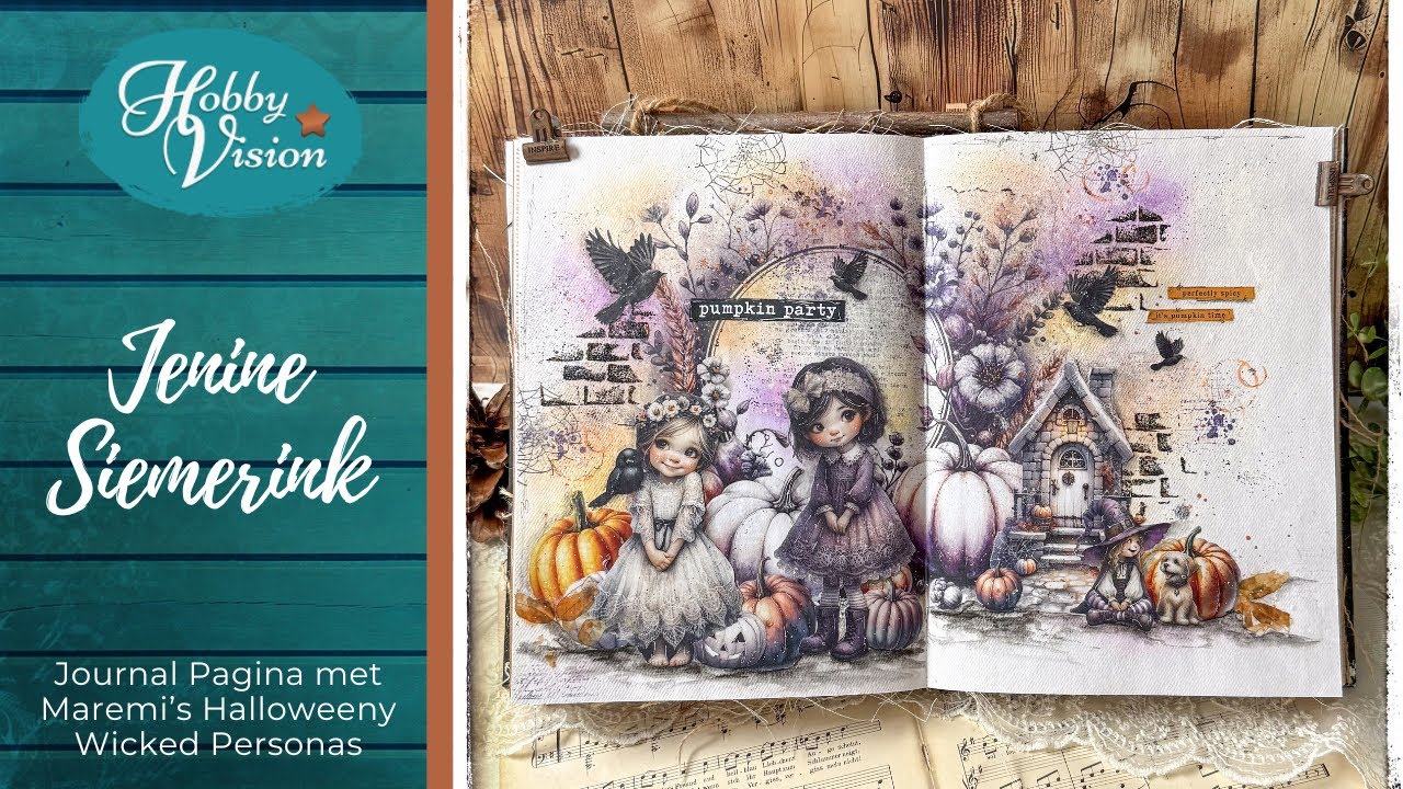 FBLive - 10-10-2025 - Art Journal pagina met Maremi's Halloweeny Wicked Personas