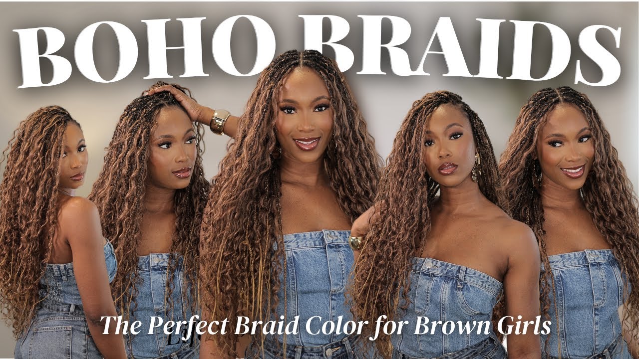 MASTER BOHO BRAIDS: I Found The Perfect Brwon Colour Braids Mix for Brown Girls