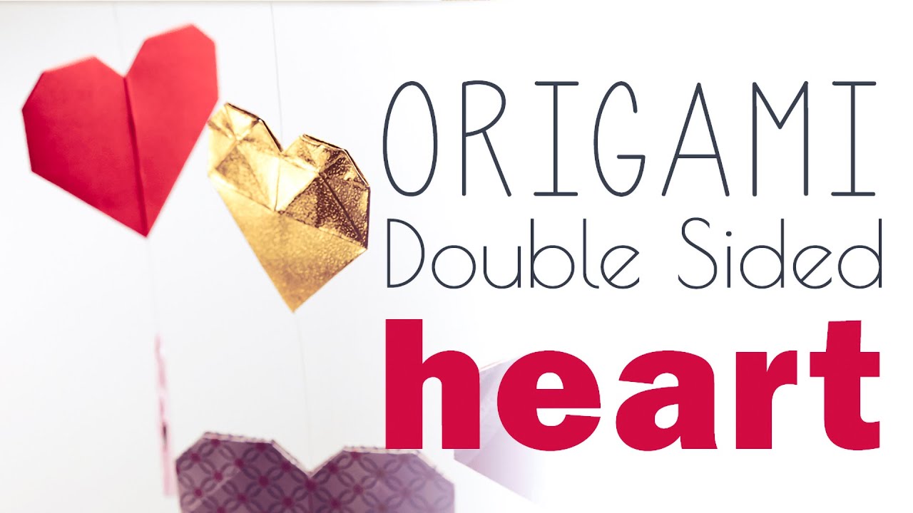 Origami Heart Tutorial - Double Sided - DIY - Paper Kawaii