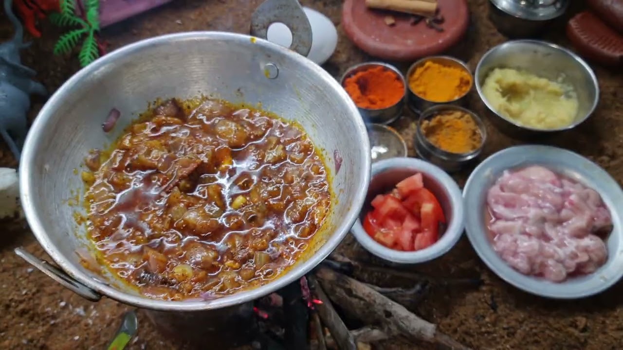 இன்றைய சுவையான வறுத்த ஆட்டின் மூளை செய்முறை | Pepper mutton brain fry | tiny non veg cooking