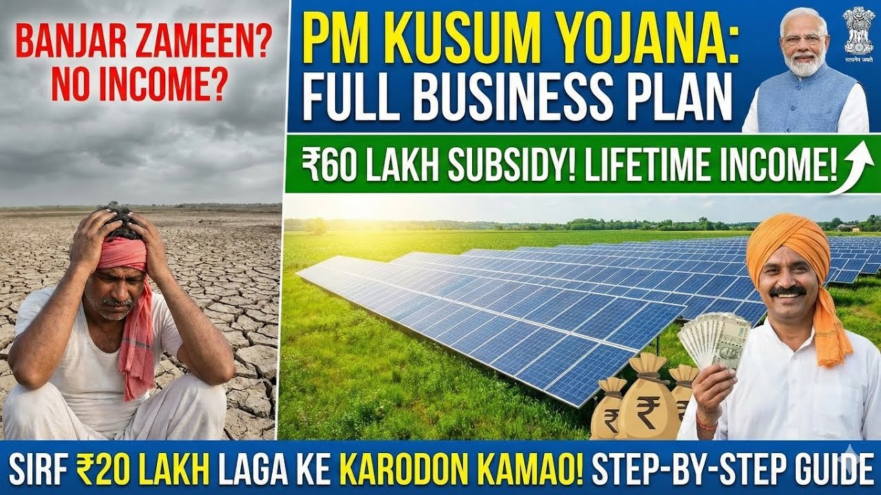 PM KUSUM Yojana Solar Plant Business | Cost, Subsidy, Loan & Profit Explained 