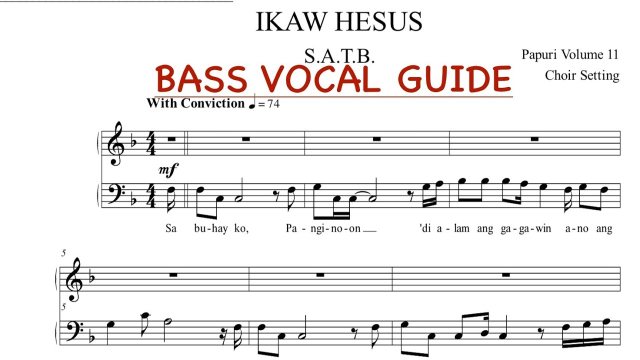 BASS GUIDE - IKAW HESUS (Papuri Volume 11)