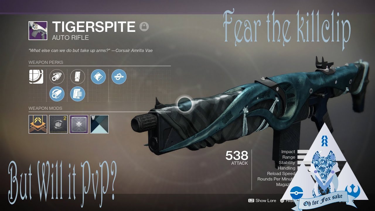 D2 Will it PvP? Tigerspite - Go get this auto