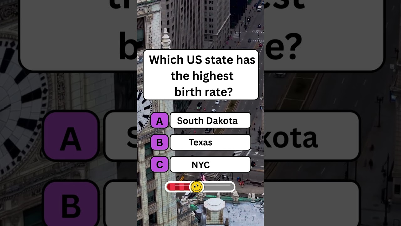 Which US state has the Highest Birth Rate? #shorts #usa #quiz