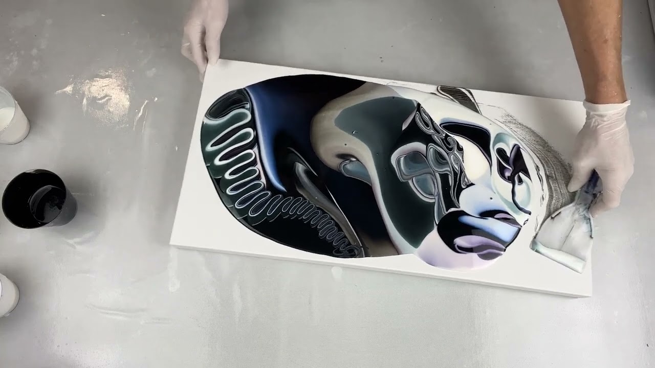 295. Sheleeart Australian Fluid Artist - Sound On! Testing a new pouring medium mix - no cells