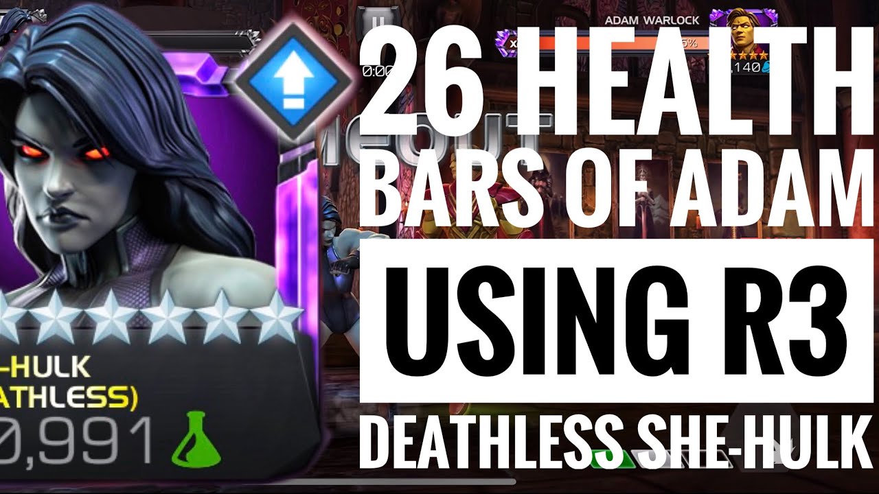 26 Health Bars of Coliseum Adam Warlock using Deathless SheHulk [Without failing sleep node 😂] #MCOC