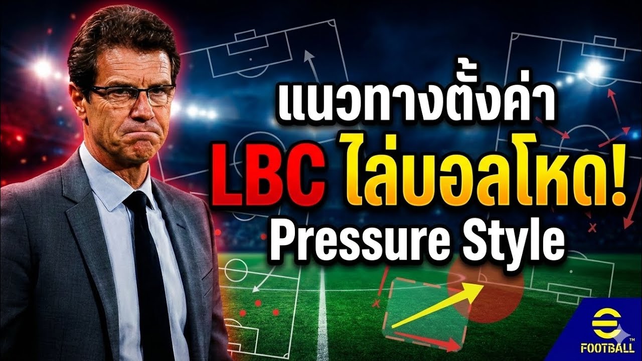 eFootball แนวทางตั้งค่า LBC ให้ไล่บอลโหด! Pressure Style