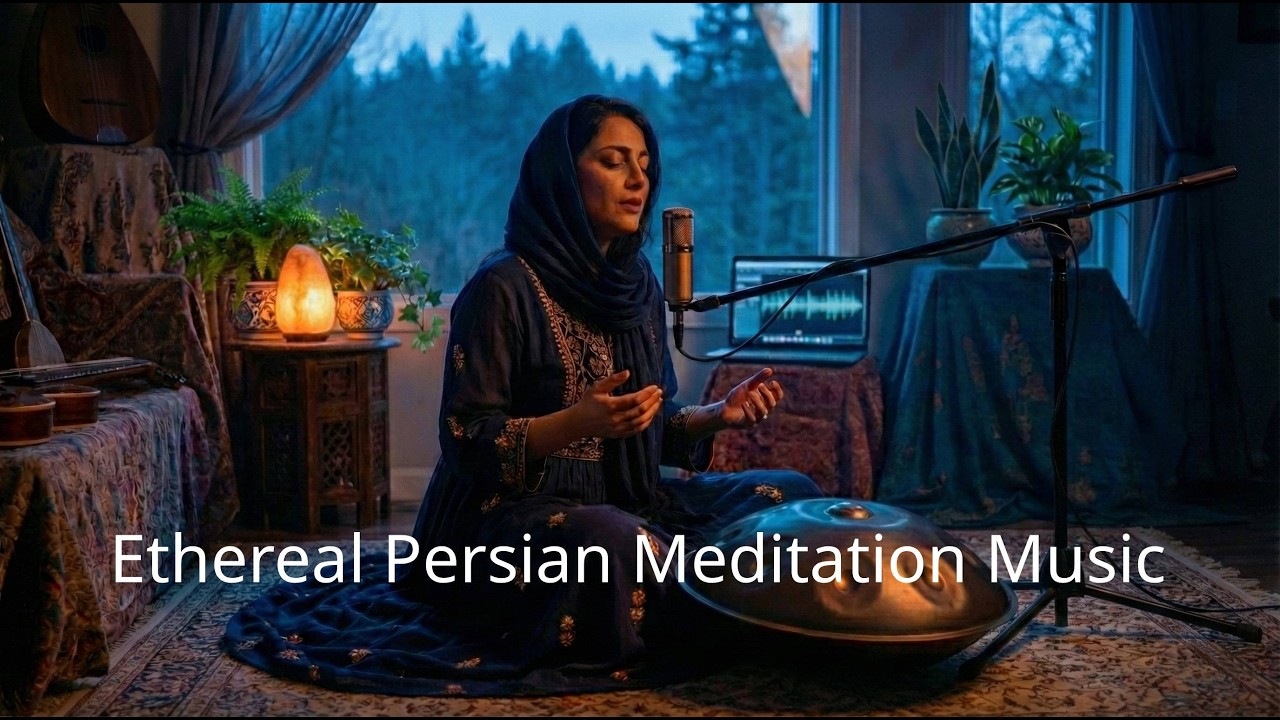 Ethereal Persian Meditation Music | 1 Hour Hang Drum & Tahrir Vocals (4K)