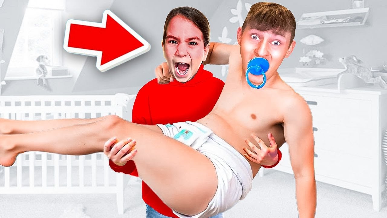 Ich bin für 24 STUNDEN in ein BABY VERWANDELT!😱(Er rastet aus)