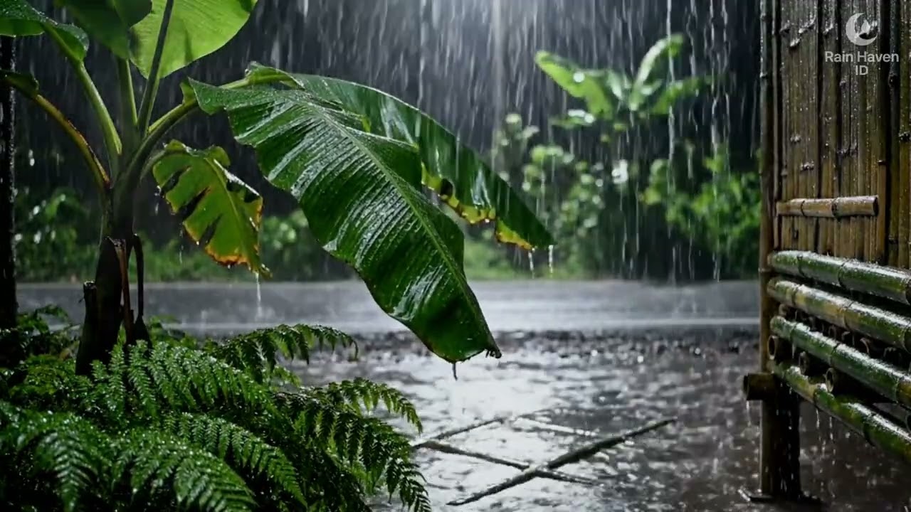 Super Heavy Rain To Sleep Immediately - Rain Sounds For Sleeping - Rainfall for Insomnia Relief 🌧️