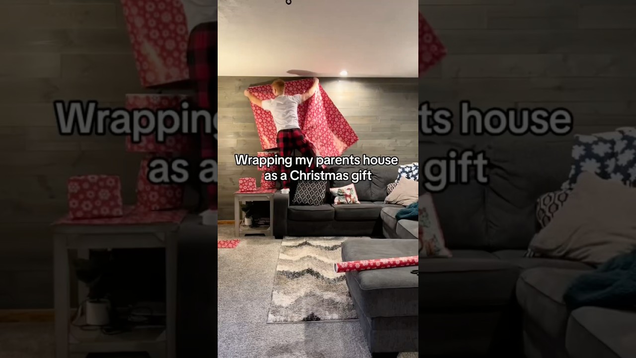 Wrapping My Parents House As A Christmas Gift