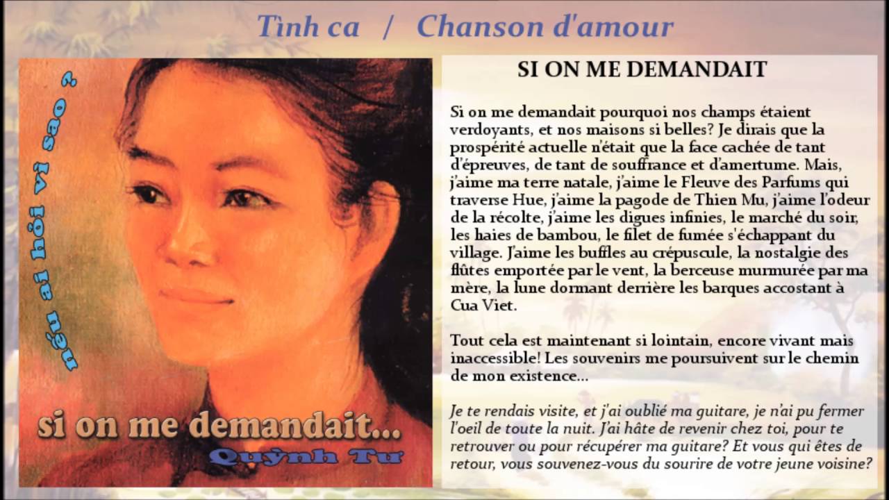 QUYNH TU : Tình ca / Chanson d'amour