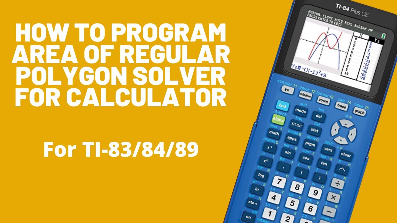 How to Program the Area of Any Regular Polygon Formula for TI-83/84/89 Calculator *Incredibly Easy*