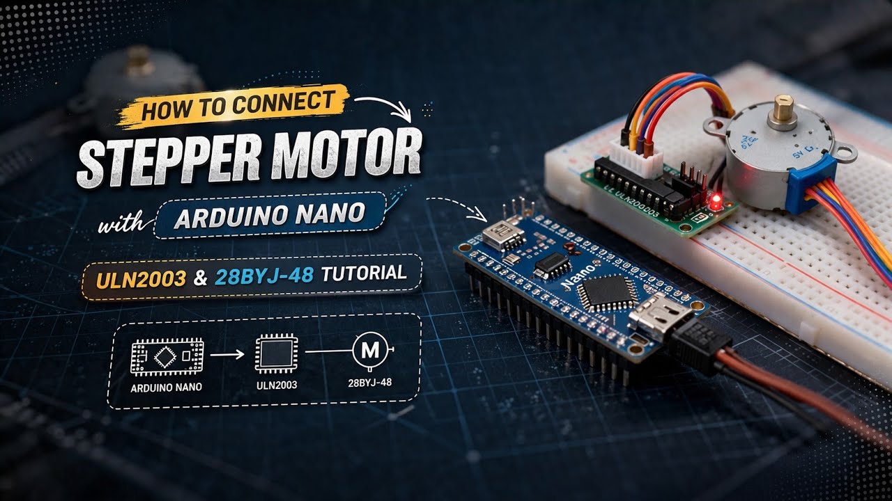 How to Control a Stepper Motor with Arduino Nano | ULN2003 & 28BYJ-48 Tutorial