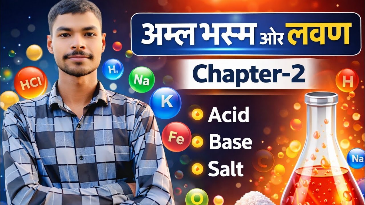 अम्ल भस्म और लवण।। Amal bhasm or lavan। 10th bihar board exam 2026। महत्वपूर्ण chapter 