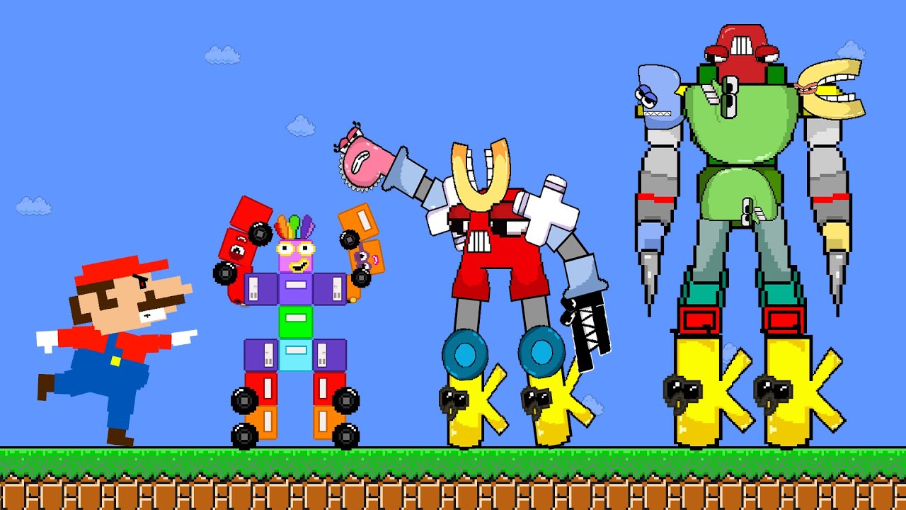Mario vs the STRONGEST Giant ROBOT Alphabet Lore #2| CRAZIEST version ROBOT Transformed |GMAnimation