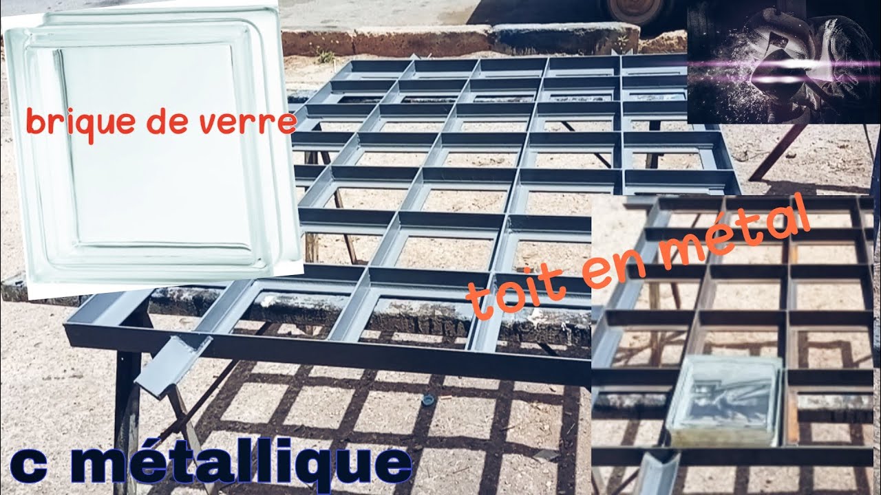 Toiture en métallique avec brique de verre - سقف معدني بالطوب زجاجي