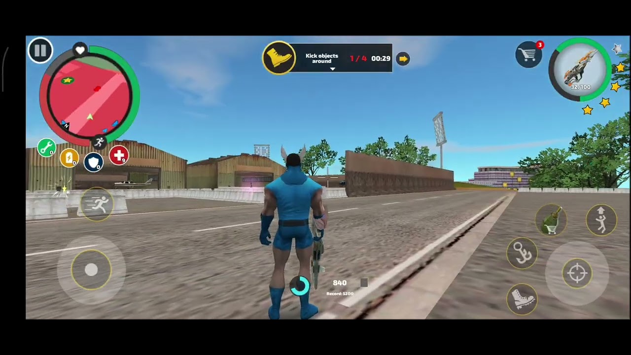 Rope hero vice town fight for police man#subcribe #like