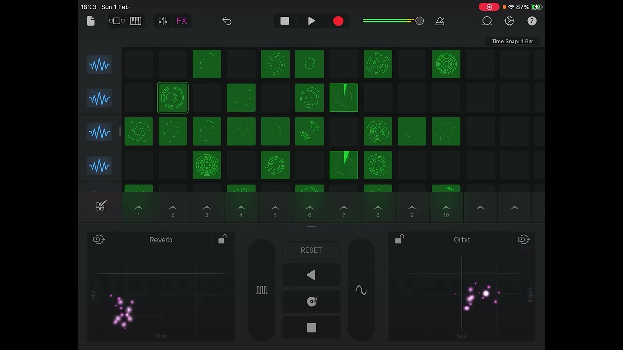 Just my 6 year old kid playing around with garage band .