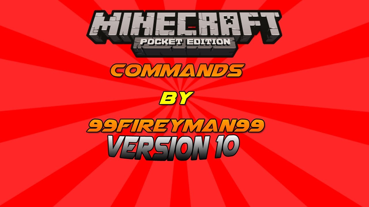 Minecraft Pocket Edition | Commands by 99FireyMan99 V10 | Mod Review