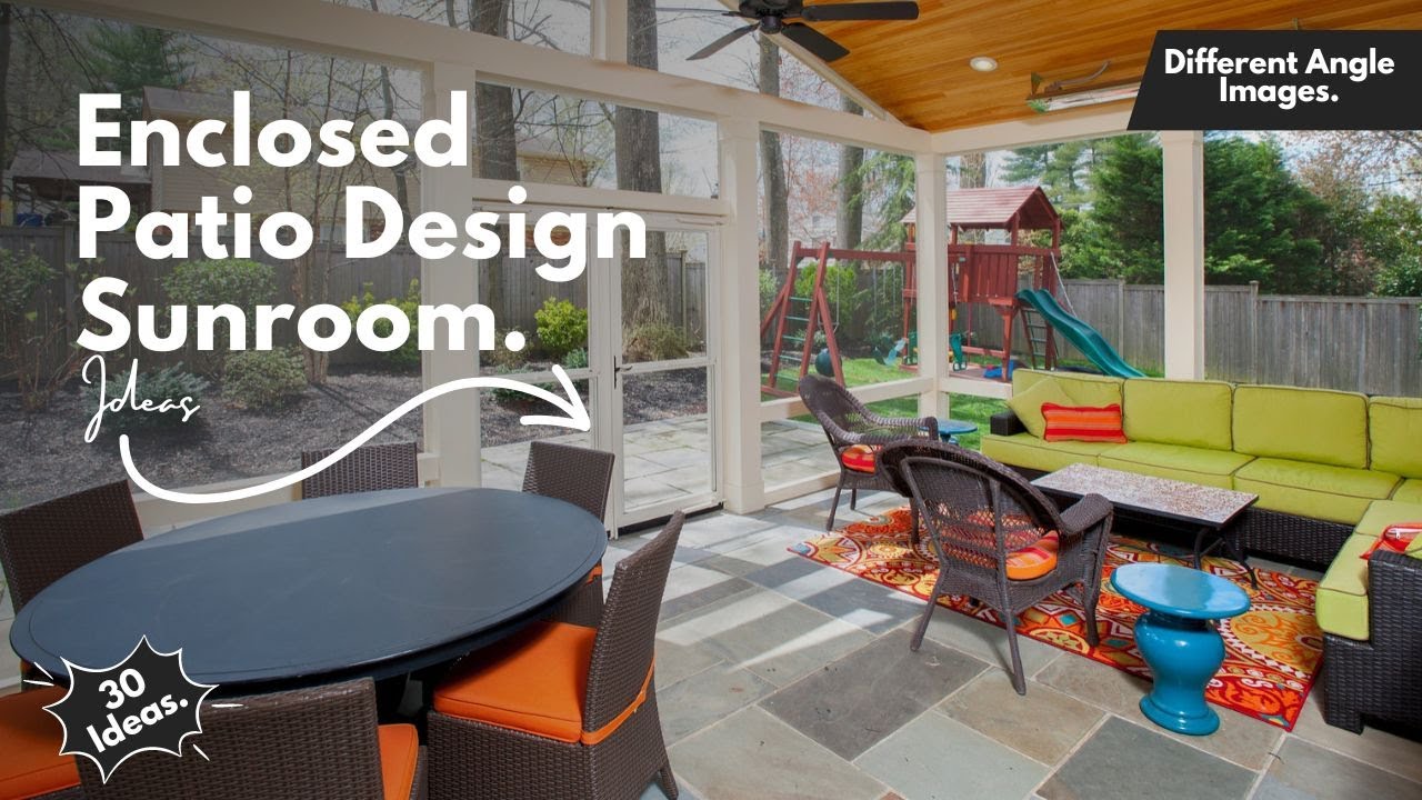 30 Modern Enclosed Patio Design Ideas | Sunroom Ideas with Furniture and Decorating