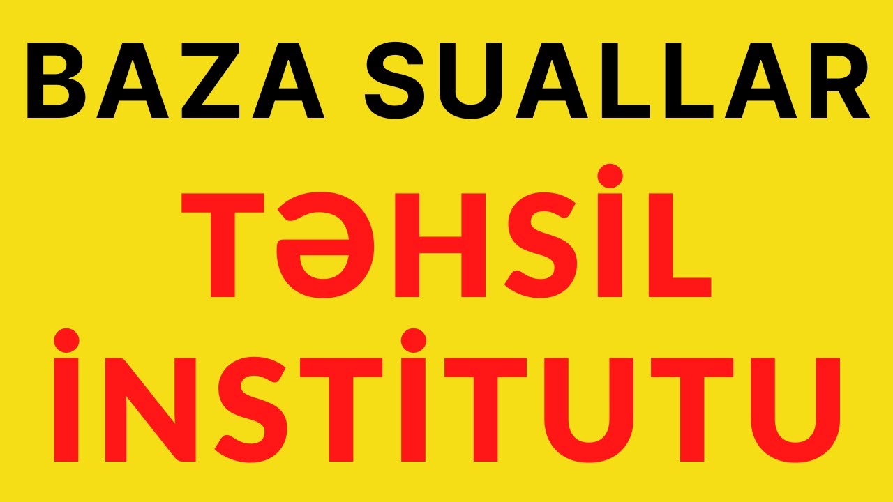 ARTİ. Baza sualları. Azərbaycan dili. Sertifikasiyaya dəstək