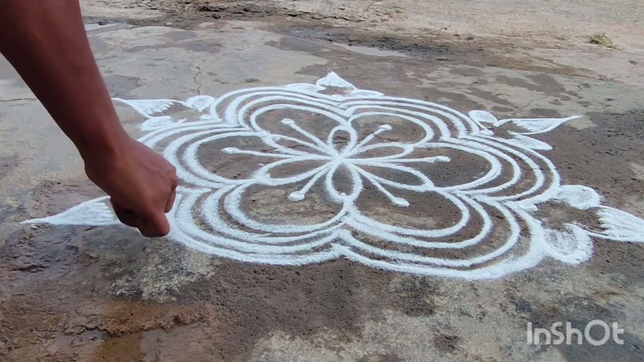 Sundayspecialrangoli//rangoli//kolam/easykolam//dailymorningkolam