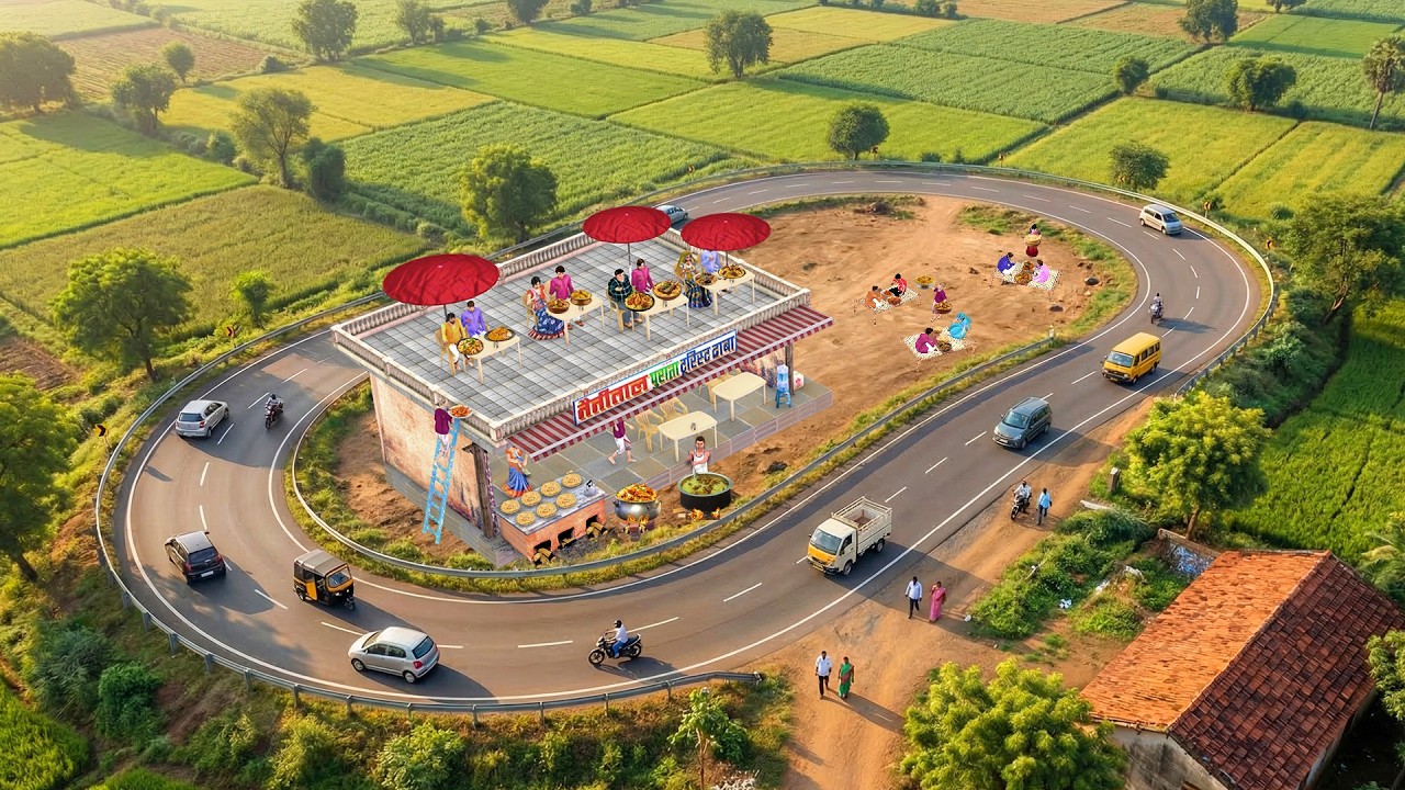 Dhaba Middle of a Road Hyderabadi Famous Chicken Biryani Street Food Hindi Kahaniya Moral Stories