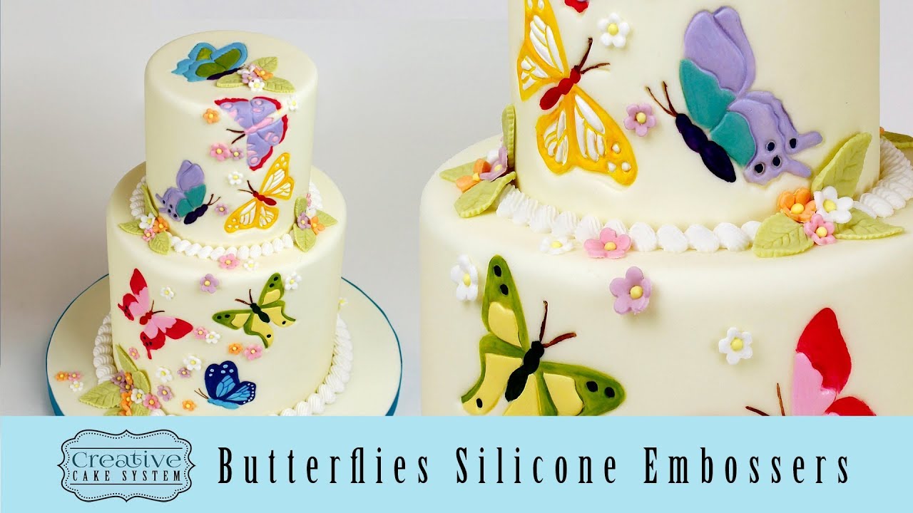 Butterflies Silicone Embossers for Cake Deocrating