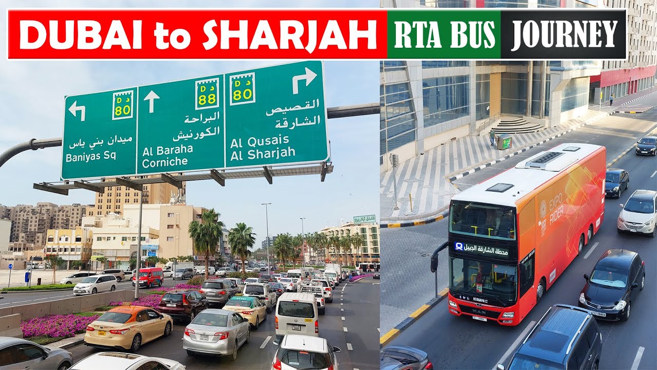 Dubai to Sharjah RTA Double Decker Bus Journey | ദുബായിൽ നിന്നും ഷാർജയിലേക്ക് ഒരു ബസ് യാത്ര