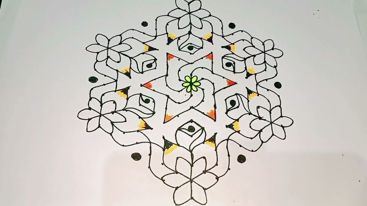 17 × 9 ⚛️🌼 muggulu 🔯⚛️#muggulu #youtubevideo #youtubevideo 