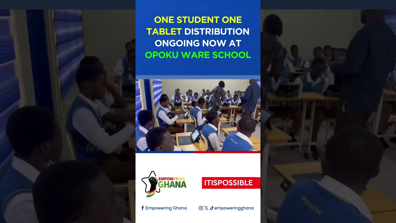 The One-Student-One-Tablet distribution starts at Opoku Ware School!